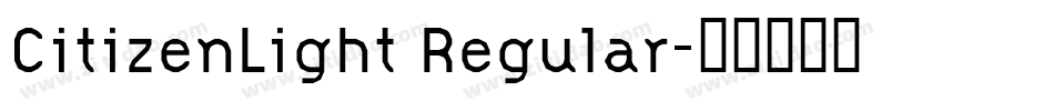 CitizenLight Regular字体转换
